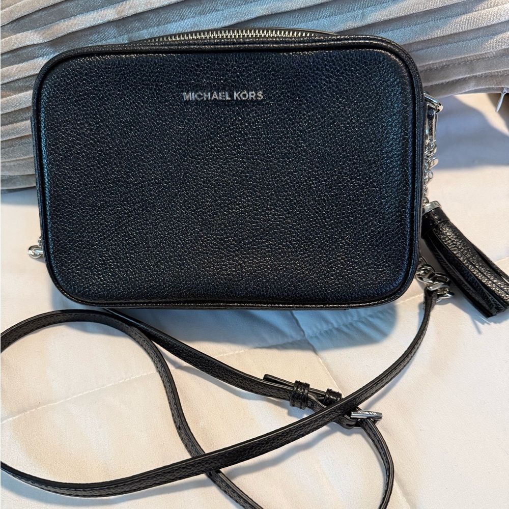 Michael Kors Textured Black Crossbody Bag